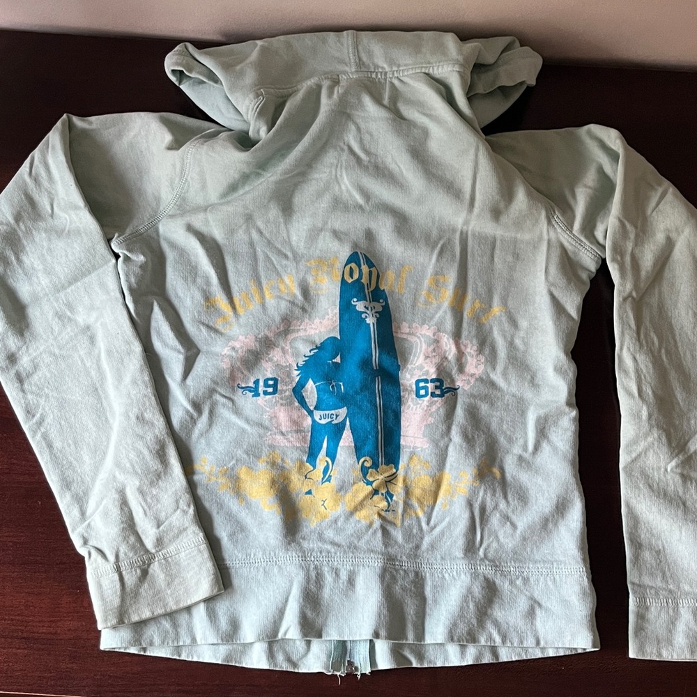 Juicy Couture Green Hooded Sweatshirt